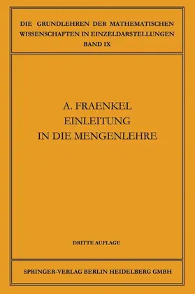 Fraenkel |  Einleitung in die Mengenlehre | Buch |  Sack Fachmedien