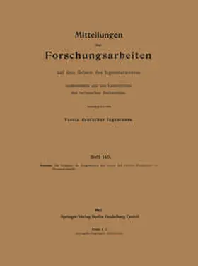 Neumann |  Mitteilungen über Forschungsarbeiten auf dem Gebiete des Ingenieurwesens | eBook | Sack Fachmedien