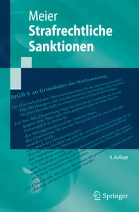 Meier |  Strafrechtliche Sanktionen | eBook | Sack Fachmedien