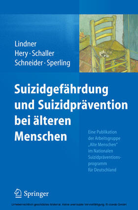 Lindner / Hery / Schaller |  Suizidgefährdung und Suizidprävention bei älteren Menschen | eBook | Sack Fachmedien