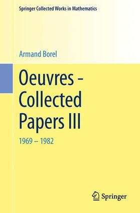 Borel |  Oeuvres - Collected Papers III | Buch |  Sack Fachmedien