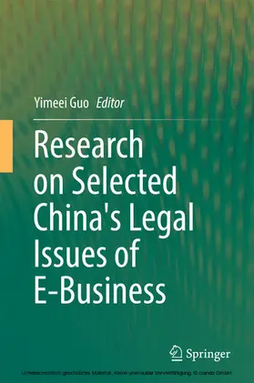 Guo | Research on Selected China's Legal Issues of E-Business | E-Book | sack.de