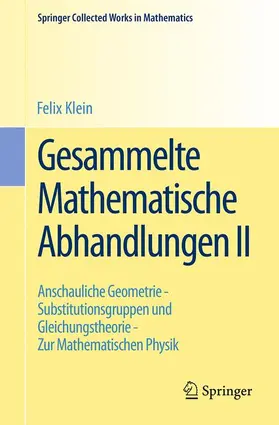 Klein / Vermeil / Fricke |  Gesammelte Mathematische Abhandlungen II | Buch |  Sack Fachmedien