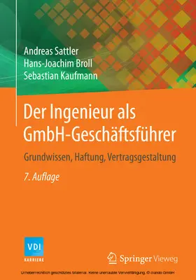 Sattler / Broll / Kaufmann |  Der Ingenieur als GmbH-Geschäftsführer | eBook | Sack Fachmedien