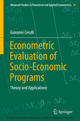 Cerulli |  Econometric Evaluation of Socio-Economic Programs | eBook | Sack Fachmedien