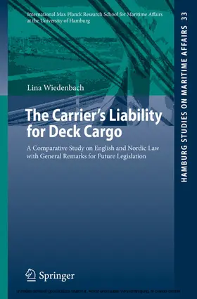 Wiedenbach |  The Carrier's Liability for Deck Cargo | eBook | Sack Fachmedien