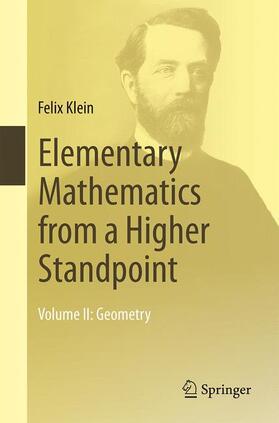 Klein |  Elementary Mathematics from a Higher Standpoint | Buch |  Sack Fachmedien