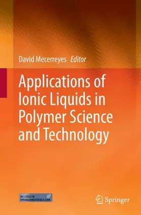 Mecerreyes |  Applications of Ionic Liquids in Polymer Science and Technology | Buch |  Sack Fachmedien