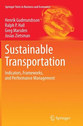 Gudmundsson / Zietsman / Hall |  Sustainable Transportation | Buch |  Sack Fachmedien