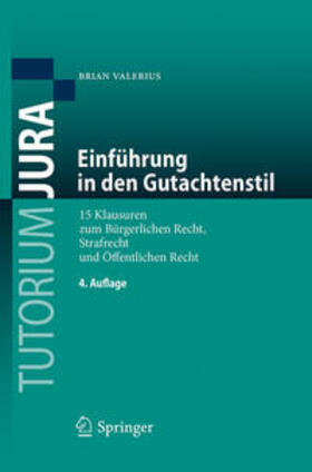 Valerius | Einführung in den Gutachtenstil | E-Book | sack.de