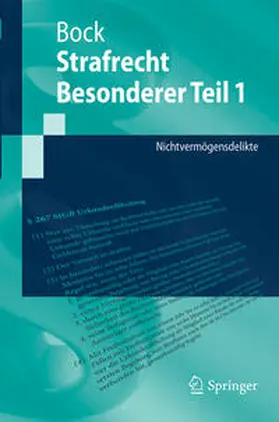 Bock |  Strafrecht Besonderer Teil 1 | eBook | Sack Fachmedien