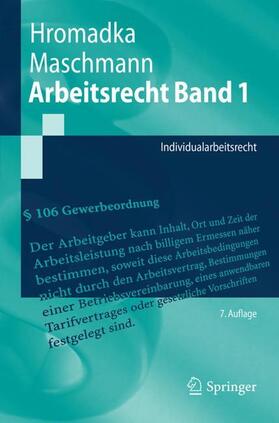 Hromadka / Maschmann |  Maschmann, F: Arbeitsrecht Band 1 | Buch |  Sack Fachmedien