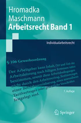 Hromadka / Maschmann |  Arbeitsrecht Band 1 | eBook | Sack Fachmedien