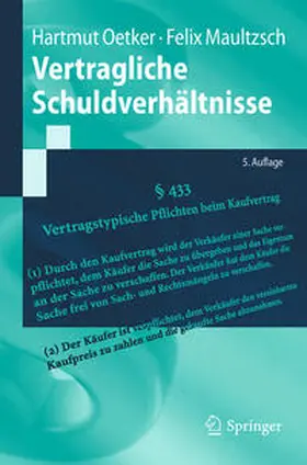 Oetker / Maultzsch |  Vertragliche Schuldverhältnisse | eBook | Sack Fachmedien