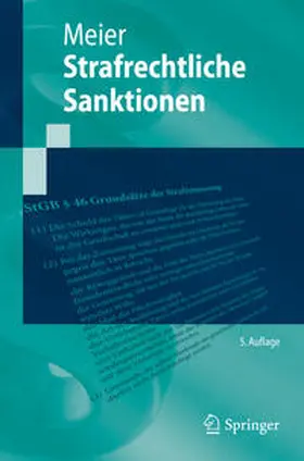 Meier |  Strafrechtliche Sanktionen | eBook | Sack Fachmedien