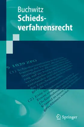 Buchwitz |  Schiedsverfahrensrecht | eBook | Sack Fachmedien