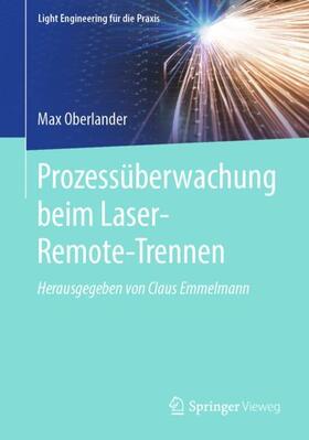 Oberlander |  Prozessüberwachung beim Laser-Remote-Trennen | Buch |  Sack Fachmedien