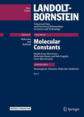 Hüttner / Christen |  Molecular Constants Mostly from Microwave, Molecular Beam, and Sub-Doppler Laser Spectroscopy | Buch |  Sack Fachmedien
