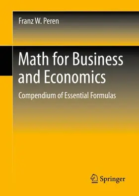 Peren |  Math for Business and Economics | Buch |  Sack Fachmedien