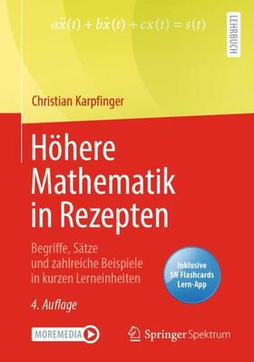 Karpfinger |  Höhere Mathematik in Rezepten | Buch |  Sack Fachmedien