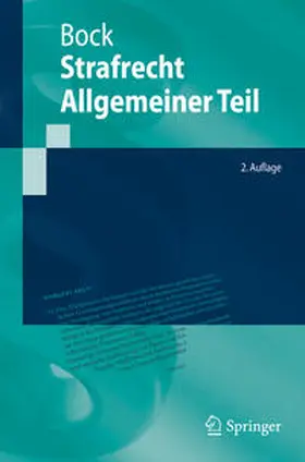 Bock |  Strafrecht Allgemeiner Teil | eBook | Sack Fachmedien