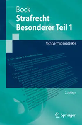 Bock |  Strafrecht Besonderer Teil 1 | eBook | Sack Fachmedien