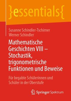Schindler / Schindler-Tschirner |  Mathematische Geschichten VIII ¿ Stochastik, trigonometrische Funktionen und Beweise | Buch |  Sack Fachmedien