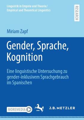 Zapf |  Gender, Sprache, Kognition | Buch |  Sack Fachmedien