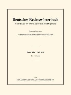  Deutsches Rechtswörterbuch | Buch |  Sack Fachmedien