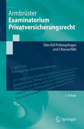 Armbrüster |  Examinatorium Privatversicherungsrecht | Buch |  Sack Fachmedien