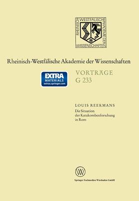 Reekmans |  Reekmans, L: Situation der Katakombenforschung in Rom | Buch |  Sack Fachmedien