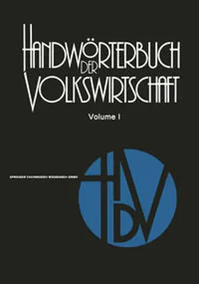 Rettig / Golter / Thoss |  Handwörterbuch der Volkswirtschaft | eBook | Sack Fachmedien