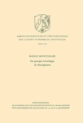 Montanari |  Die geistigen Grundlagen des Risorgimento | Buch |  Sack Fachmedien