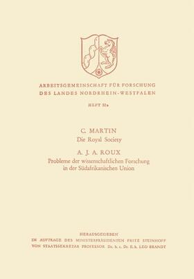 Martin |  Die Royal Society. Probleme der wissenschaftlichen Forschung in der Südafrikanischen Union | Buch |  Sack Fachmedien