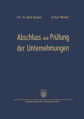 Hertlein |  Abschluß und Prüfung der Unternehmungen | Buch |  Sack Fachmedien