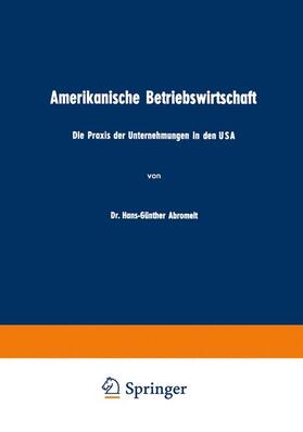 Abromeit |  Amerikanische Betriebswirtschaft | Buch |  Sack Fachmedien