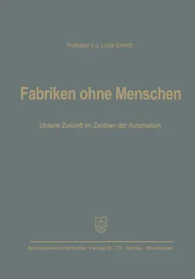 Emrich |  Fabriken ohne Menschen | Buch |  Sack Fachmedien