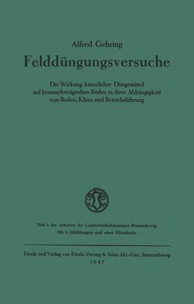 Gehring |  Felddüngungsversuche | Buch |  Sack Fachmedien