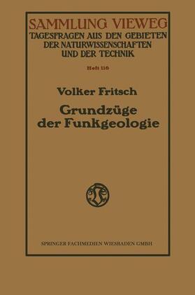 Fritsch |  Grundzüge der Funkgeologie | Buch |  Sack Fachmedien