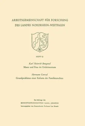 Rengstorf |  Mann und Frau im Urchristentum. Gundprobleme einer Reform des Familienrechtes | Buch |  Sack Fachmedien