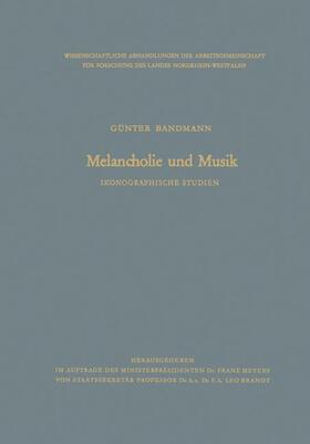 Bandmann |  Melancholie und Musik | Buch |  Sack Fachmedien