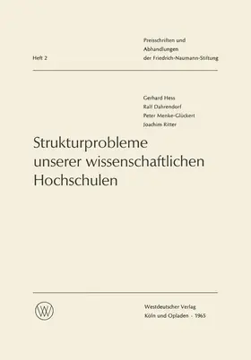 Hess |  Strukturprobleme unserer wissenschaftlichen Hochschulen | Buch |  Sack Fachmedien