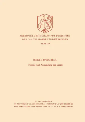 Döring |  Theorie und Anwendung des Lasers | Buch |  Sack Fachmedien