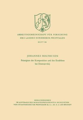 Holthusen |  Prinzipien der Komposition und des Erzählens bei Dostojevskij | Buch |  Sack Fachmedien