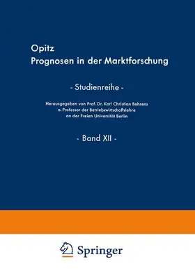 Opitz |  Prognosen in der Marktforschung | Buch |  Sack Fachmedien