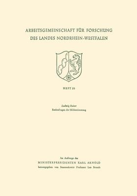 Raiser |  Rechtsfragen der Mitbestimmung | Buch |  Sack Fachmedien