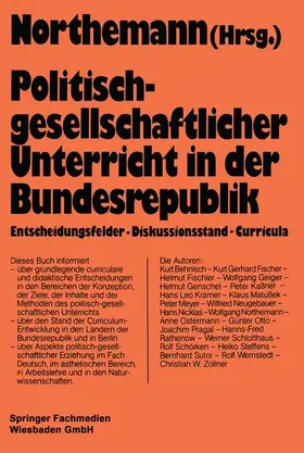 Northemann |  Politisch-gesellschaftlicher Unterricht in der Bundesrepublik | Buch |  Sack Fachmedien