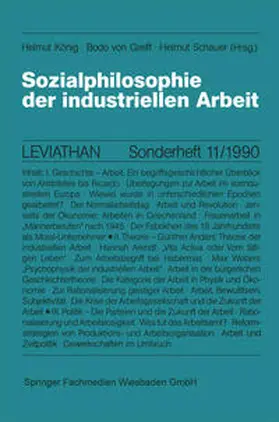 König / Greiff / Schauer |  Sozialphilosophie der industriellen Arbeit | eBook | Sack Fachmedien