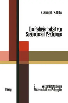 Hummell |  Die Reduzierbarkeit von Soziologie auf Psychologie | eBook | Sack Fachmedien