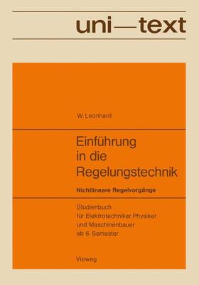 Leonhard |  Einführung in die Regelungstechnik | Buch |  Sack Fachmedien
